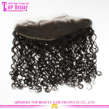 Novos produtos cabelo virgem malaio laço de orelha a orelha cabelo Frontal peças Kinky Curly laço Frontal